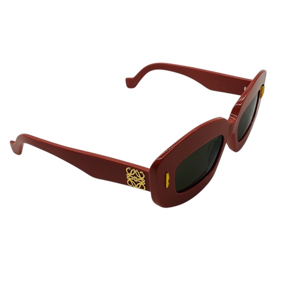 LOEWE PINK / GOLD LOGO ACETATE FRAME SCREEN SUNGLASSES